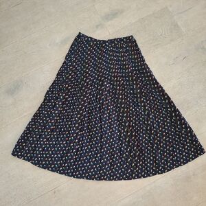 Scala Black Midi Skirt with Colorful Dots